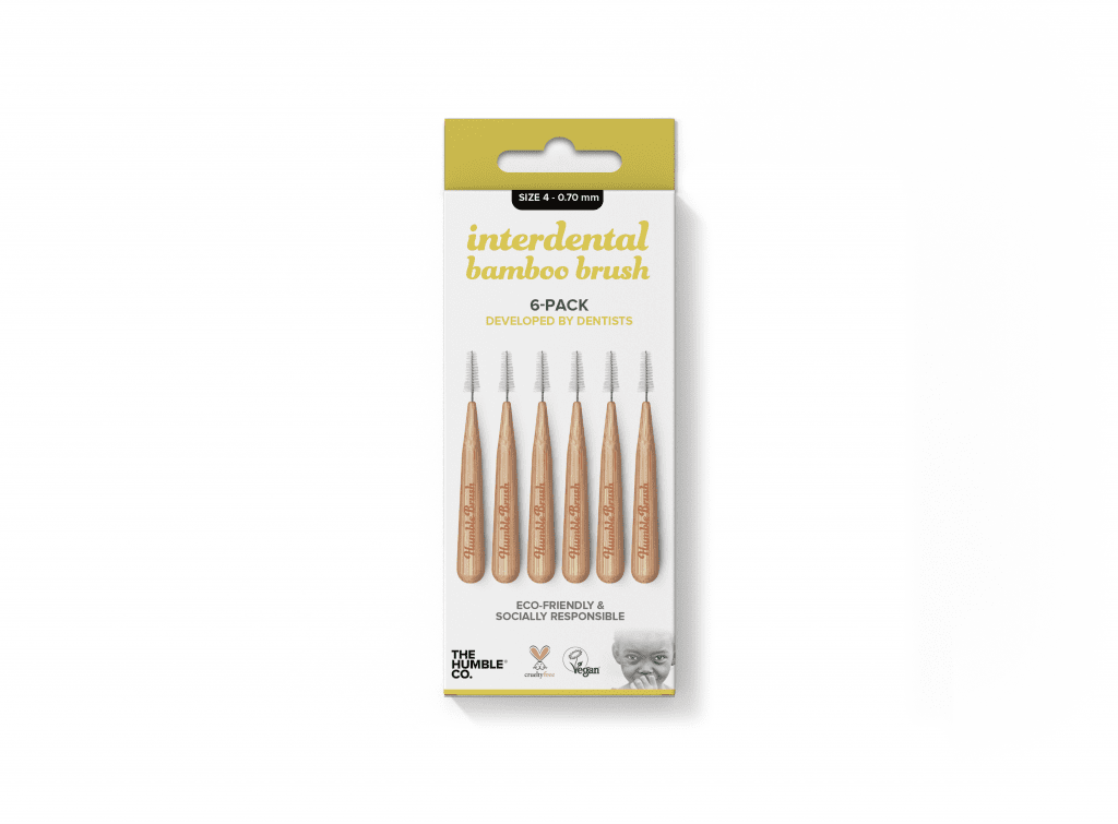 Bamboo Interdental Brush Yellow 6P The Humble Co. Smile Boosters