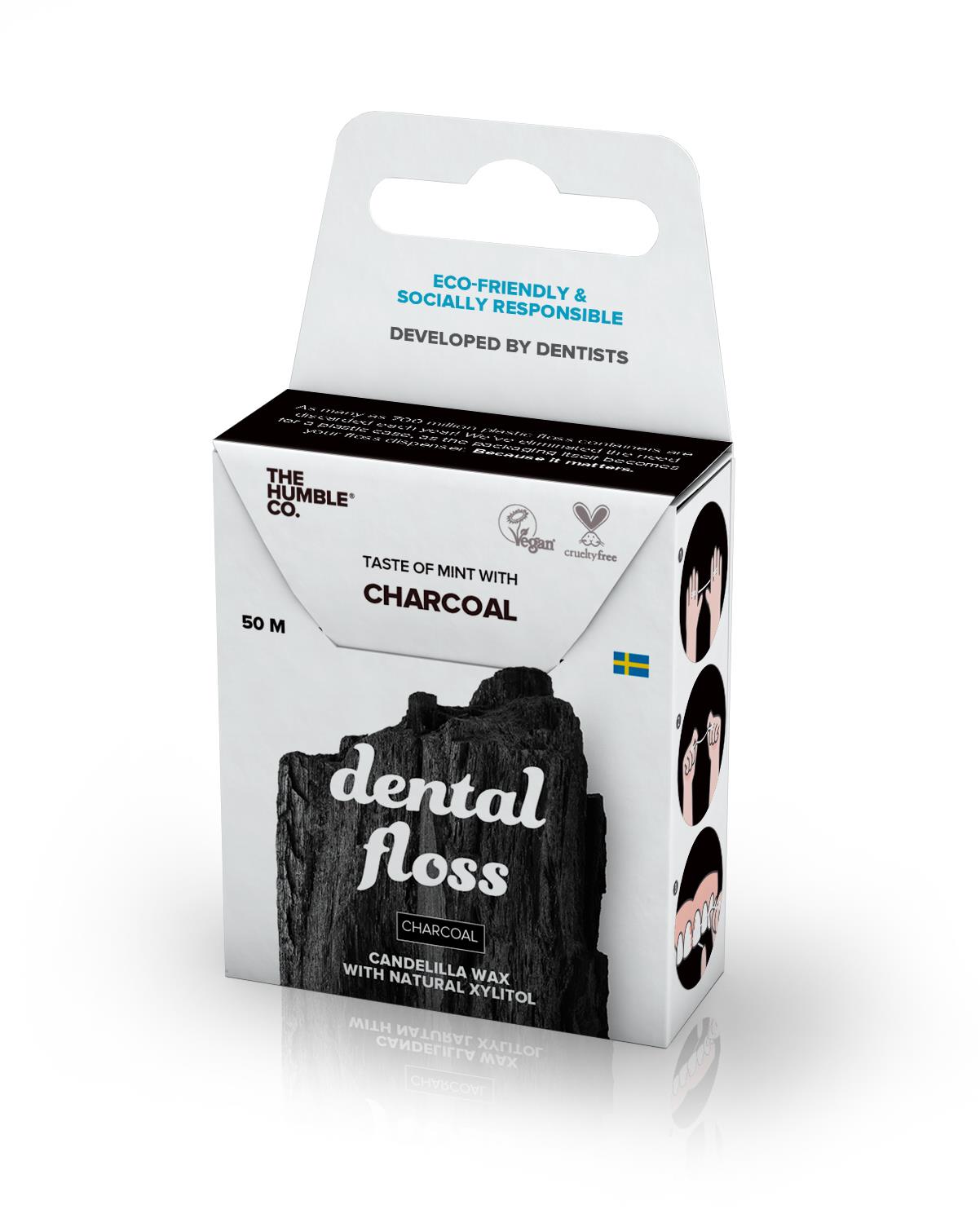 The Humble Co. Dental Floss Charcoal 50 metres Smile Boosters