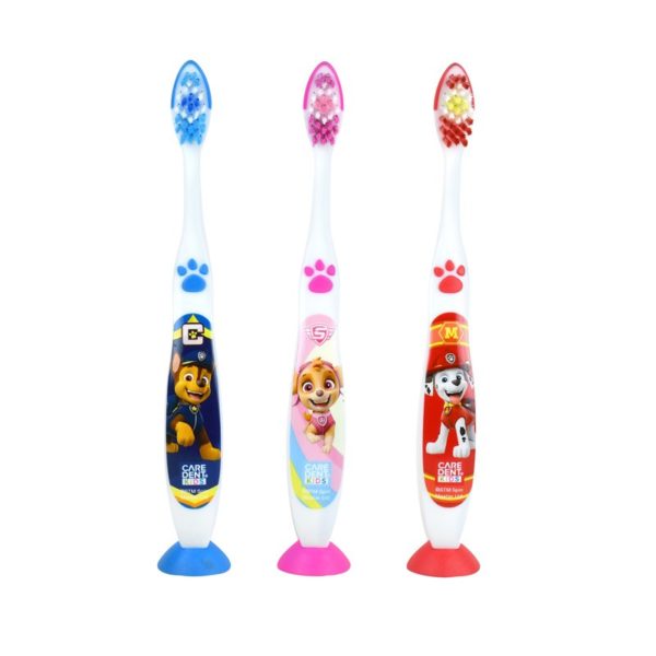 Caredent Paw Patrol Toothbrush Soft With Suction Cup Smile Boosters